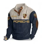 Luxury Coupe Men's Stand Up Collar Base Shirt CAR487 - Navy Blue