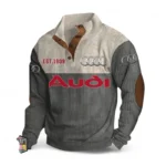 Prestige Drive Men's Stand Up Collar Base Shirt CAR487 - Gray