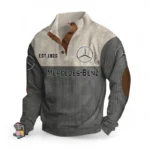 Luxury Touring Car Men's Stand Up Collar Base Shirt CAR487 - Gray