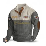 Premium Performance Car Men's Stand Up Collar Base Shirt CAR487 - Gray