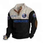 Mid-Size Car Men's Stand Up Collar Base Shirt CAR487 - Black