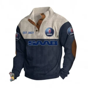 Practical Sedan Men's Stand Up Collar Base Shirt CAR487 - Navy Blue
