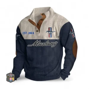 Drag Strip Car Men's Stand Up Collar Base Shirt CAR487 - Navy Blue