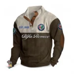 Classic Sport Coupe Men's Stand Up Collar Base Shirt CAR487 - Brown