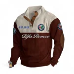 Stylish Grand Tourer Men's Stand Up Collar Base Shirt CAR487 - Dark Red
