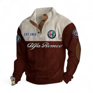 Stylish Grand Tourer Men's Stand Up Collar Base Shirt CAR487 - Dark Red