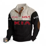 Practical Crossover Men's Stand Up Collar Base Shirt CAR487 - Black