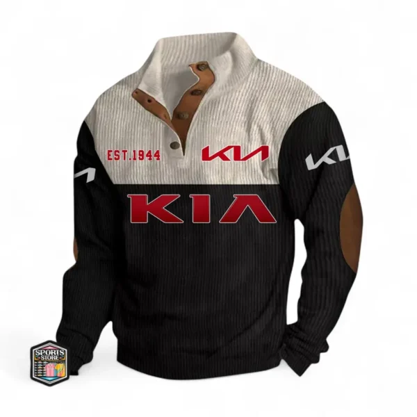 Practical Crossover Men's Stand Up Collar Base Shirt CAR487 - Black