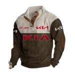 Reliable Automobile Men's Stand Up Collar Base Shirt CAR487 - Brown