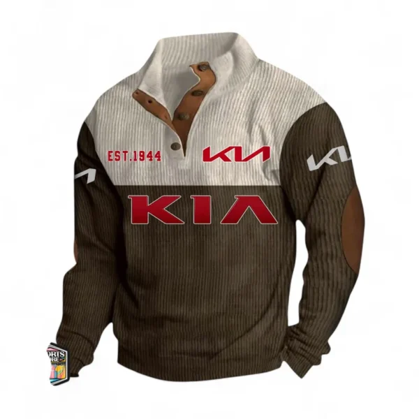 Reliable Automobile Men's Stand Up Collar Base Shirt CAR487 - Brown