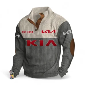 Small City Car Men's Stand Up Collar Base Shirt CAR487 - Gray
