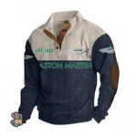 High-Performance Coupe Men's Stand Up Collar Base Shirt CAR487 - Navy Blue