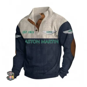 High-Performance Coupe Men's Stand Up Collar Base Shirt CAR487 - Navy Blue