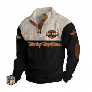 Custom Motorcycle Men's Stand Up Collar Base Shirt CAR487 - Black