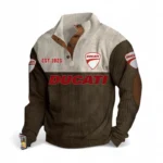 Performance Two-Wheeler Men's Stand Up Collar Base Shirt CAR487 - Brown