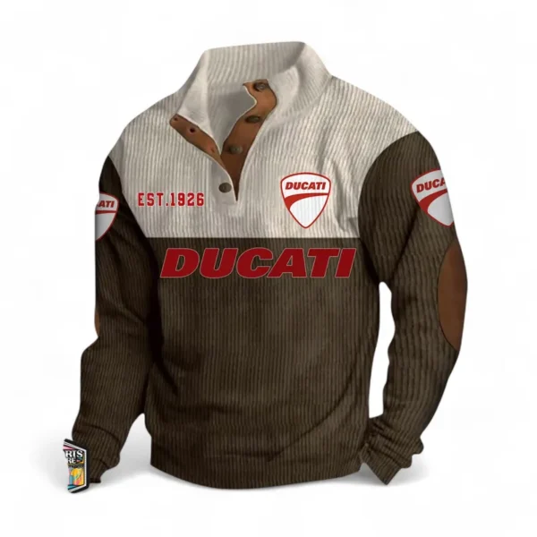 Performance Two-Wheeler Men's Stand Up Collar Base Shirt CAR487 - Brown