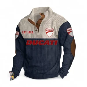 Sport Bike Men's Stand Up Collar Base Shirt CAR487 - Navy Blue