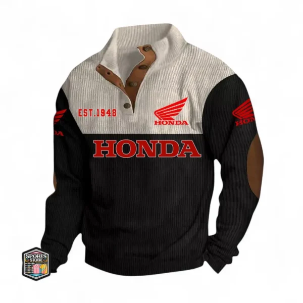 Dual-Sport Motorcycle Men's Stand Up Collar Base Shirt CAR487 - Black