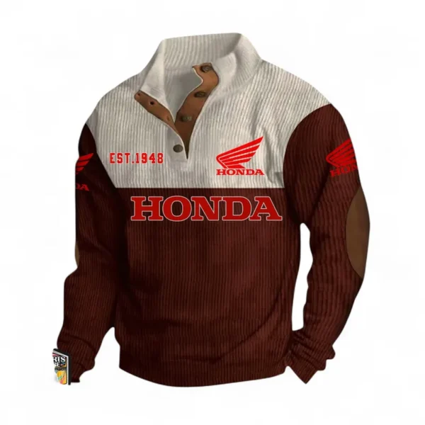 Road Bike Men's Stand Up Collar Base Shirt CAR487 - Dark Red