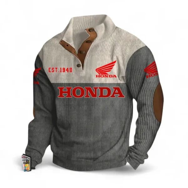 Adventure Motorbike Men's Stand Up Collar Base Shirt CAR487 - Gray