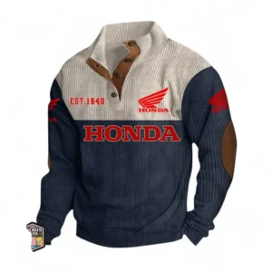 Scooter Men's Stand Up Collar Base Shirt CAR487 - Navy Blue