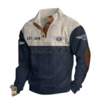 Elite Luxury Ride Men's Stand Up Collar Base Shirt CAR487 - Navy Blue