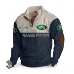 Expedition Vehicle Brand Men's Stand Up Collar Base Shirt CAR487 - Navy Blue