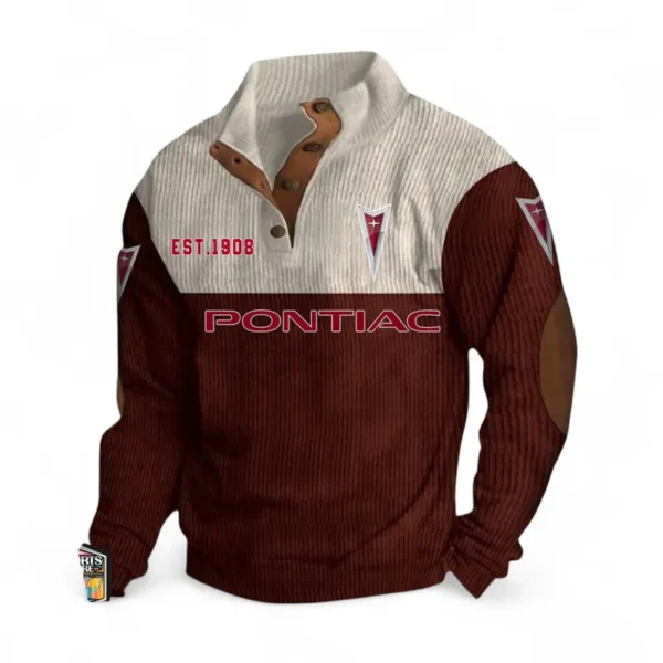 Collectible Vehicle Men's Stand Up Collar Base Shirt CAR487 - Dark Red