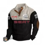 Small SUV Men's Stand Up Collar Base Shirt CAR487 - Black