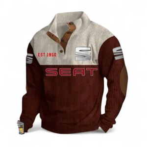 Modern Hatchback Men's Stand Up Collar Base Shirt CAR487 - Dark Red