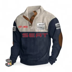 Stylish Sedan Men's Stand Up Collar Base Shirt CAR487 - Navy Blue
