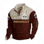 Passenger Vehicle Men's Stand Up Collar Base Shirt CAR487 - Dark Red
