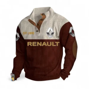 Passenger Vehicle Men's Stand Up Collar Base Shirt CAR487 - Dark Red