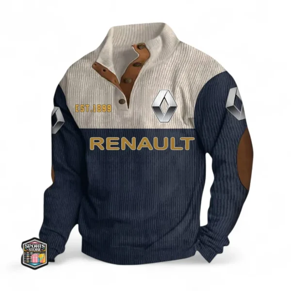 Everyday Ride Men's Stand Up Collar Base Shirt CAR487 - Navy Blue