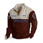 Family Car Men's Stand Up Collar Base Shirt CAR487 - Dark Red