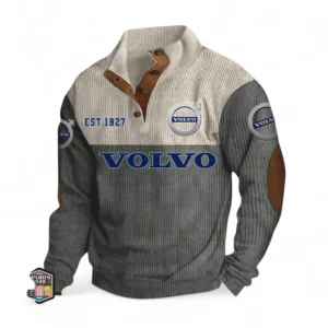 Crossover Vehicle Men's Stand Up Collar Base Shirt CAR487 - Gray