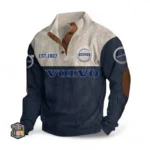 Compact SUV Men's Stand Up Collar Base Shirt CAR487 - Navy Blue