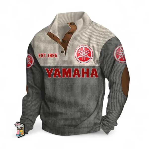 Road Motorcycle Men's Stand Up Collar Base Shirt CAR487 - Gray