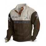 Family Auto Men's Stand Up Collar Base Shirt CAR487 - Brown