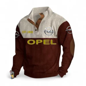 Passenger Vehicle Men's Stand Up Collar Base Shirt CAR487 - Dark Red