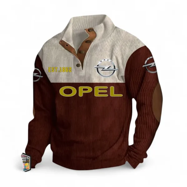 Passenger Vehicle Men's Stand Up Collar Base Shirt CAR487 - Dark Red
