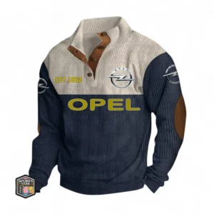 Affordable Automobile Men's Stand Up Collar Base Shirt CAR487 - Navy Blue