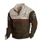 City Car Men's Stand Up Collar Base Shirt CAR487 - Brown