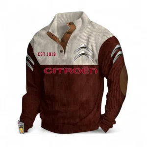 European Car Men's Stand Up Collar Base Shirt CAR487 - Dark Red