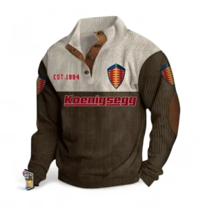 Elite Road Vehicle Men's Stand Up Collar Base Shirt CAR487 - Brown