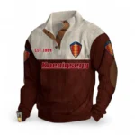Luxury Performance Car Men's Stand Up Collar Base Shirt CAR487 - Dark Red