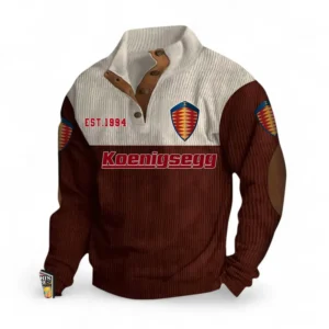 Luxury Performance Car Men's Stand Up Collar Base Shirt CAR487 - Dark Red