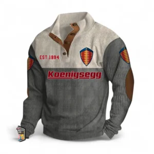 High-Speed Coupe Men's Stand Up Collar Base Shirt CAR487 - Gray