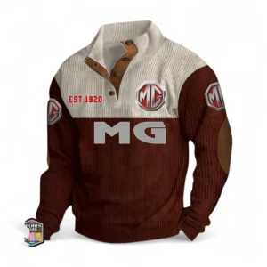 Retro Coupe Men's Stand Up Collar Base Shirt CAR487 - Dark Red