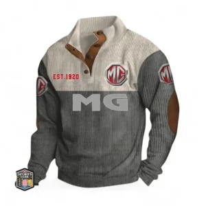Compact Roadster Men's Stand Up Collar Base Shirt CAR487 - Gray